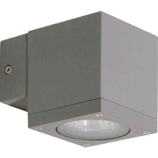 KUBE SILVER EXTERIOR WALL LIGHT