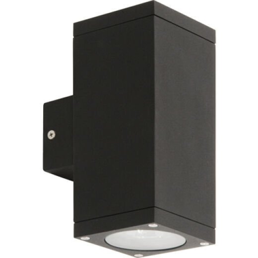 KUBE BLACK UP/DOWN EXTERIOR WALL LIGHT