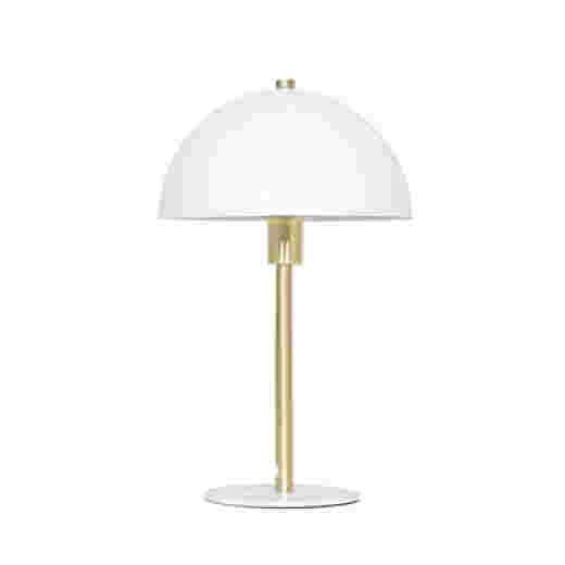 TRIBECA MATT WHITE/BRUSHED BRASS TABLE LAMP