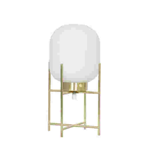 EVORA BRUSHED BRASS/OPAL GLASS TABLE LAMP