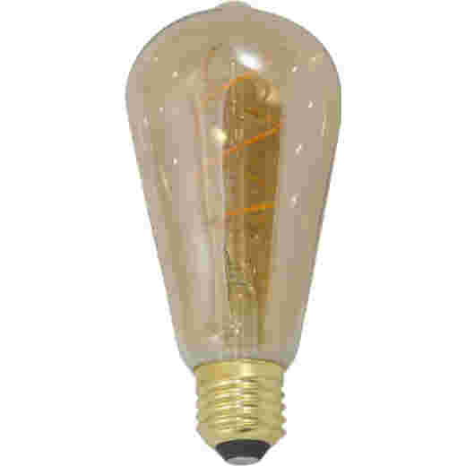 LED ST64 5W E27 2000K CLEAR AMBER SPIRAL FILAMENT LAMP