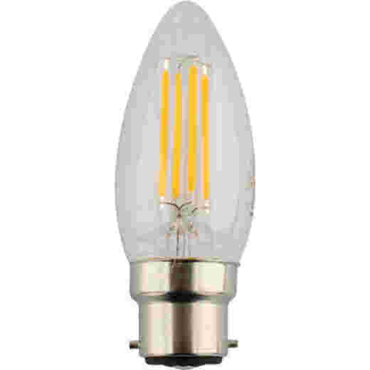 LED C35 4W B22 2700K CLEAR DIMMABLE CANDLE LAMP
