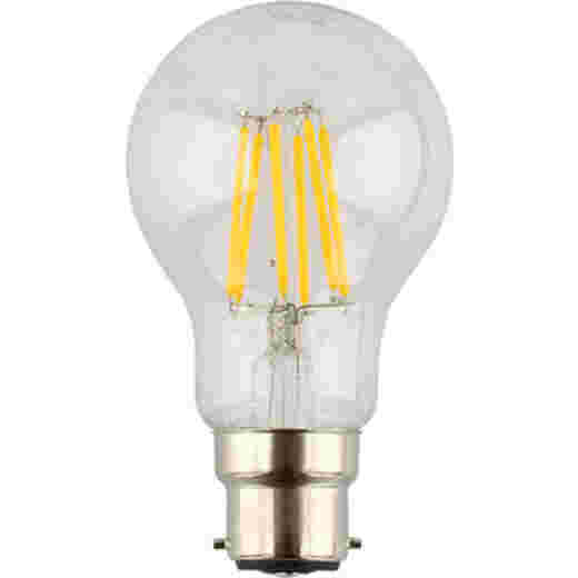 LED A60 6W B22 2700K CLEAR DIMMABLE LAMP