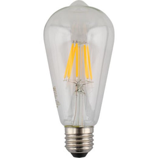 LED ST64 8W E27 WARM WHITE CLEAR DIMMABLE LAMP