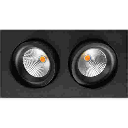 GYRO Osram Twin LED Downlight - Black 2700K