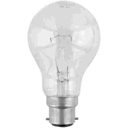 INCANDESCENT 100W B22 CLEAR DIMMABLE GLS LONG LIFE LAMP
