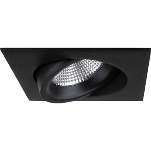 JUNISTAR LUX 8W 2700K IP44 BLACK SQUARE LED DOWNLIGHT