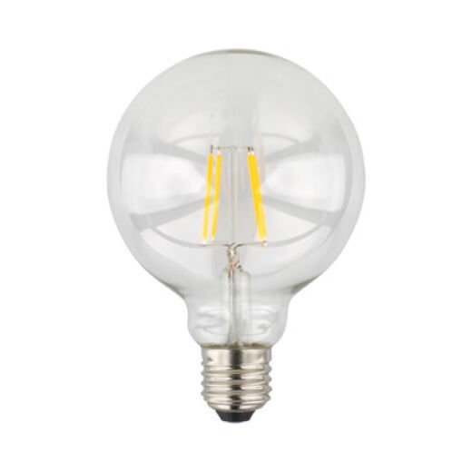 LED G95 4W E27 WARM WHITE CLEAR LAMP