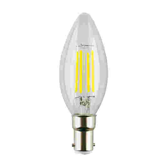 LED C35 4W B15 2700K CLEAR DIMMABLE CANDLE LAMP
