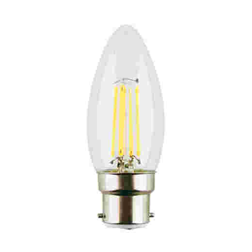 LED C35 4W B22 4000K CLEAR DIMMABLE CANDLE LAMP