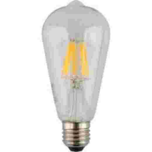 LED ST64 6W E27 WARM WHITE CLEAR LAMP