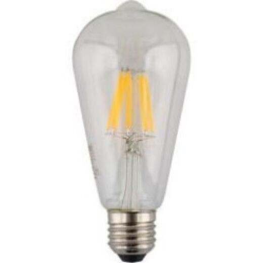 LED ST64 6W E27 WARM WHITE CLEAR LAMP
