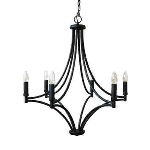 GHENT CHARCOAL 66CM 6 LIGHT PENDANT
