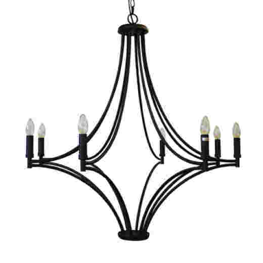 GHENT CHARCOAL 92CM 8 LIGHT PENDANT