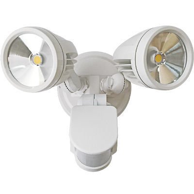 2 Led White Security Lt 4000k, Twin Security Lights Outdoor