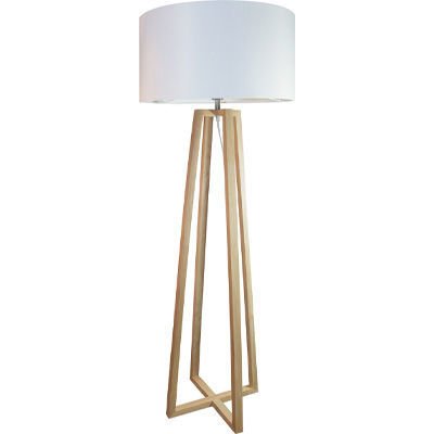 Malmo Wood Floor Lamp C W Shade, Scandinavian Floor Lamp Nz