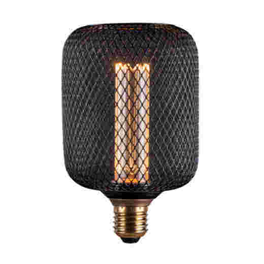 LED G100 3.5W E27 1800K WARM WHITE BLACK MESH DIMMABLE LAMP