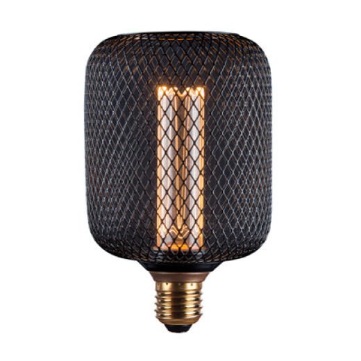 LED G100 3.5W E27 1800K WARM WHITE BLACK MESH DIMMABLE LAMP