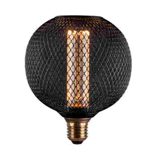 LED G125 3.5W E27 1800K WARM WHITE BLACK MESH DIMMABLE LAMP