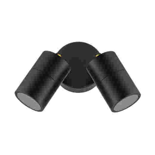 MAZO IP65 BLACK EXTERIOR TWIN SPOTLIGHT