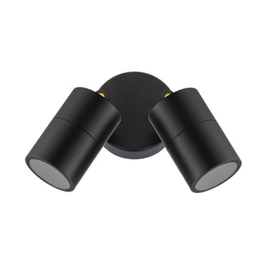 MAZO IP65 BLACK EXTERIOR TWIN SPOTLIGHT