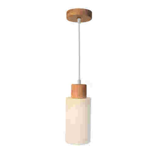 LYSA WOOD/OPAL GLASS 1LT PENDANT
