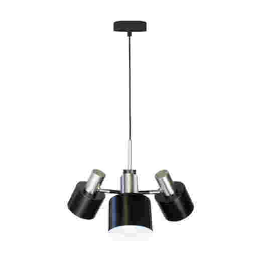 ARI BLACK/BRUSHED CHROME 36CM 3 LIGHT PENDANT