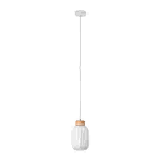 SKAGEN WOOD/OPAL GLASS 14CM 1 LIGHT PENDANT