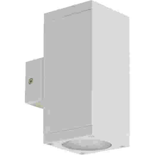 KUBE WHITE UP/DOWN EXTERIOR WALL LIGHT