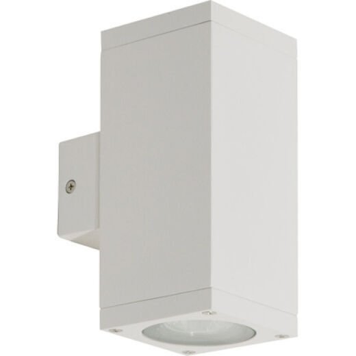KUBE WHITE UP/DOWN EXTERIOR WALL LIGHT