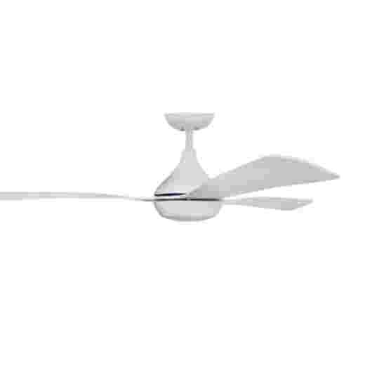 CARRARA 24V MOTOR WHITE 132CM DC CEILING FAN WITH LED LIGHT KIT