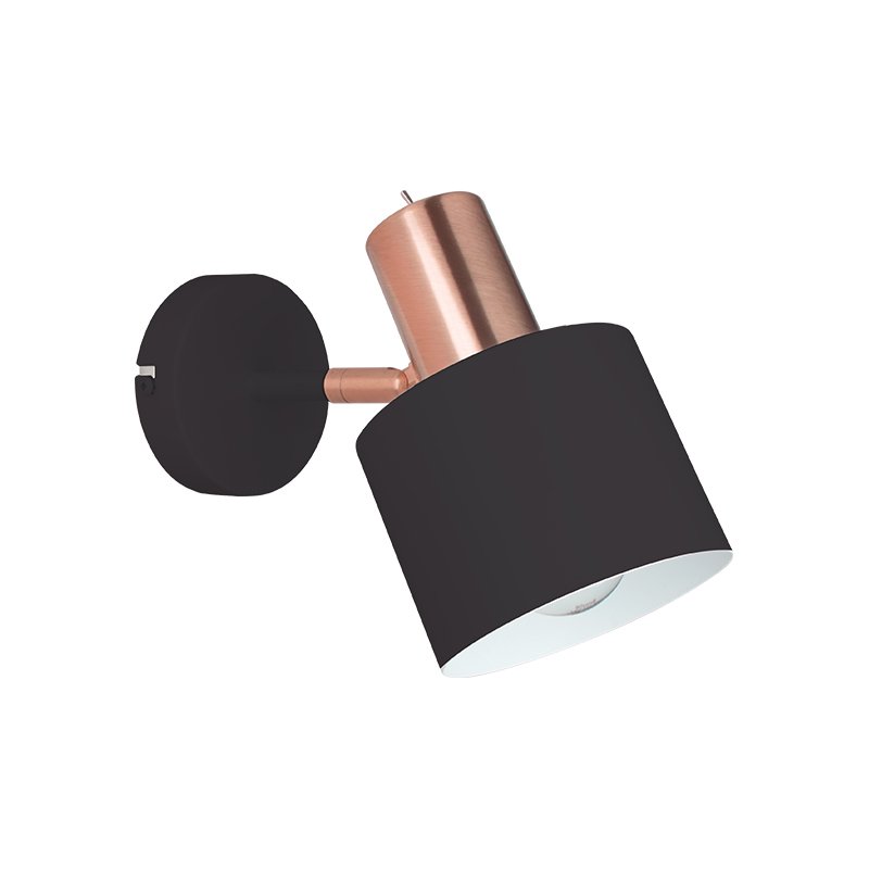 ARI SWITCHED BLACK/COPPER WALL LIGHT Lightingplus