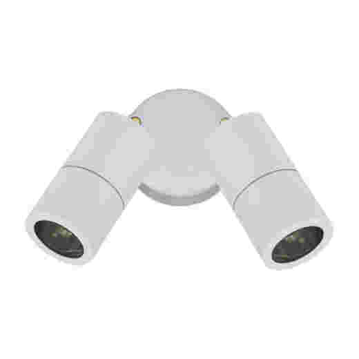 GAVEL IP65 WHITE TWIN EXTERIOR LIGHT