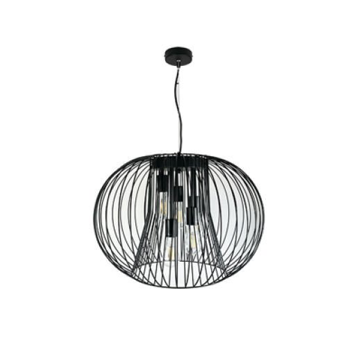 MALO.2 MATT BLACK 60CM 5 LIGHT PENDANT
