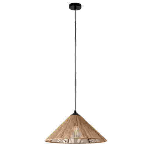 BATU HEMP STRING/MATT BLACK 47CM 1 LIGHT PENDANT