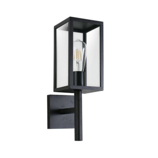PANDORA.2 IP44 MATT BLACK EXTERIOR WALL LANTERN