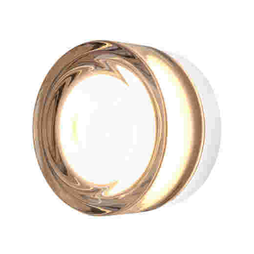 SLOOP IP65 WHITE/CLEAR WAVE GLASS WALL LIGHT