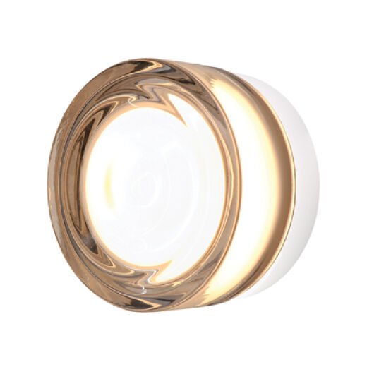 SLOOP IP65 WHITE/CLEAR WAVE GLASS WALL LIGHT