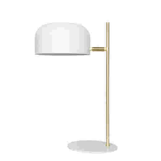 TURIN MATT WHITE/BRUSHED BRASS DESK LAMP