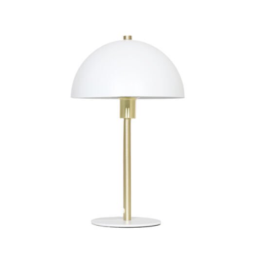 TRIBECA MATT WHITE/BRUSHED BRASS TABLE LAMP