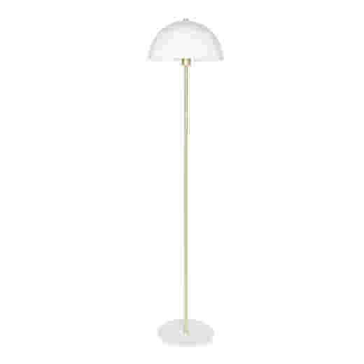 TRIBECA MATT WHITE/BRUSHED BRASS FLOOR LAMP
