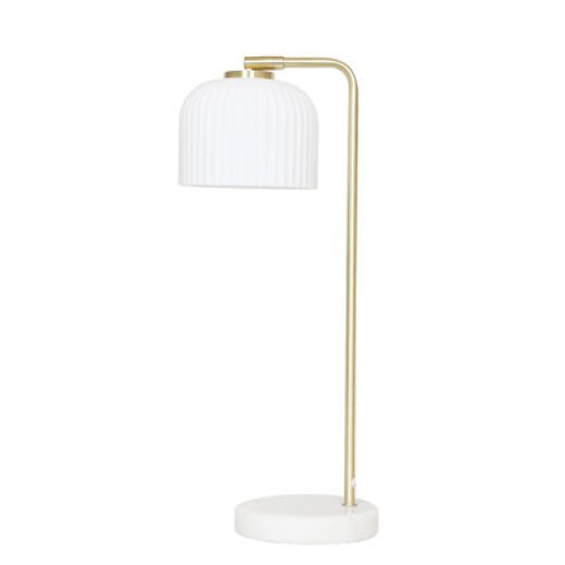 BARONA MARBLE/BRUSHED BRASS/OPAL GLASS TABLE LAMP