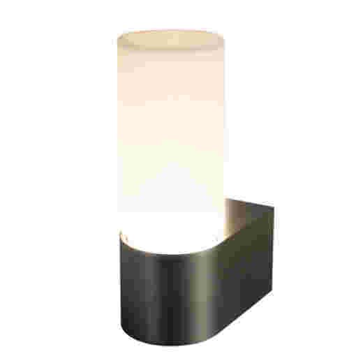 VEGA IP44 DARK BRONZE/OPAL GLASS TUBE WALL LIGHT