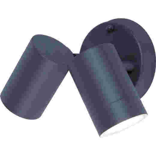 VARDE 6W 3000K IP44 BLACK AC LED EXTERIOR TWIN SPOTLIGHT