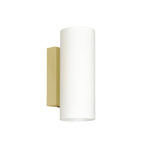 CANUDO BRUSHED BRASS/OPAL GLASS 2 LIGHT WALL LIGHT
