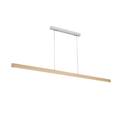 NITA 20W CCT ASH WOOD/MATT WHITE 123CM LED LINEAR PENDANT