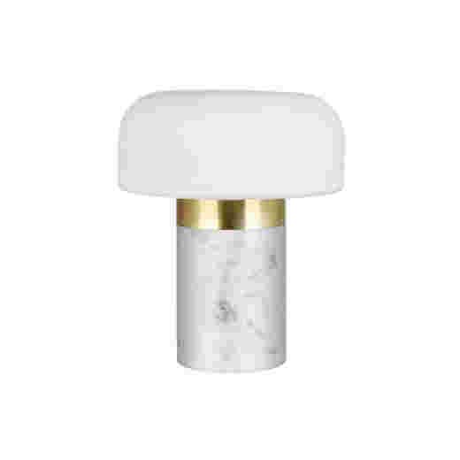 BJORN WHITE MARBLE/BRUSHED BRASS TABLE LAMP