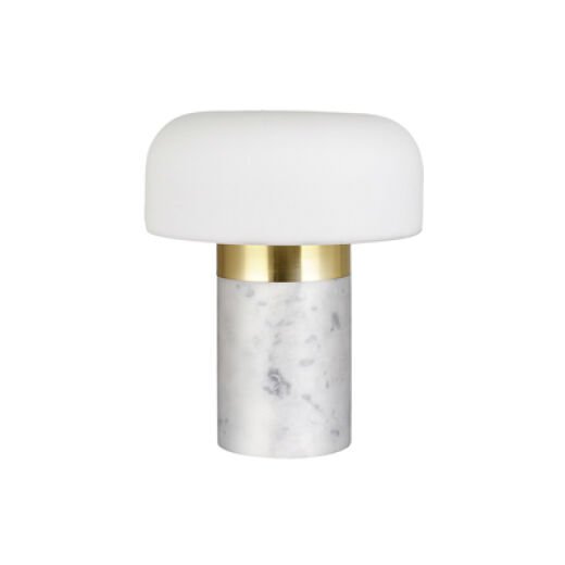BJORN WHITE MARBLE/BRUSHED BRASS TABLE LAMP