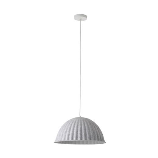 HEATHER GREY FELT 45CM 1 LIGHT PENDANT