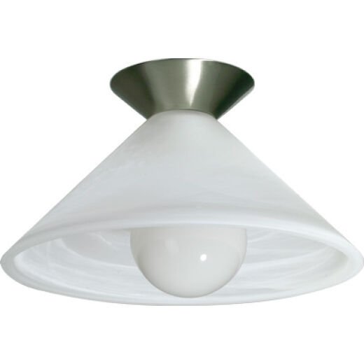 VAMP BRUSHED CHROME/ALABASTER 29CM DIY CEILING LIGHT
